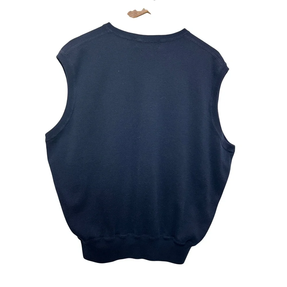 Polo Golf Ralph Lauren Mens Preppy Old Money Sweater Vest XL Navy V-Neck Classic